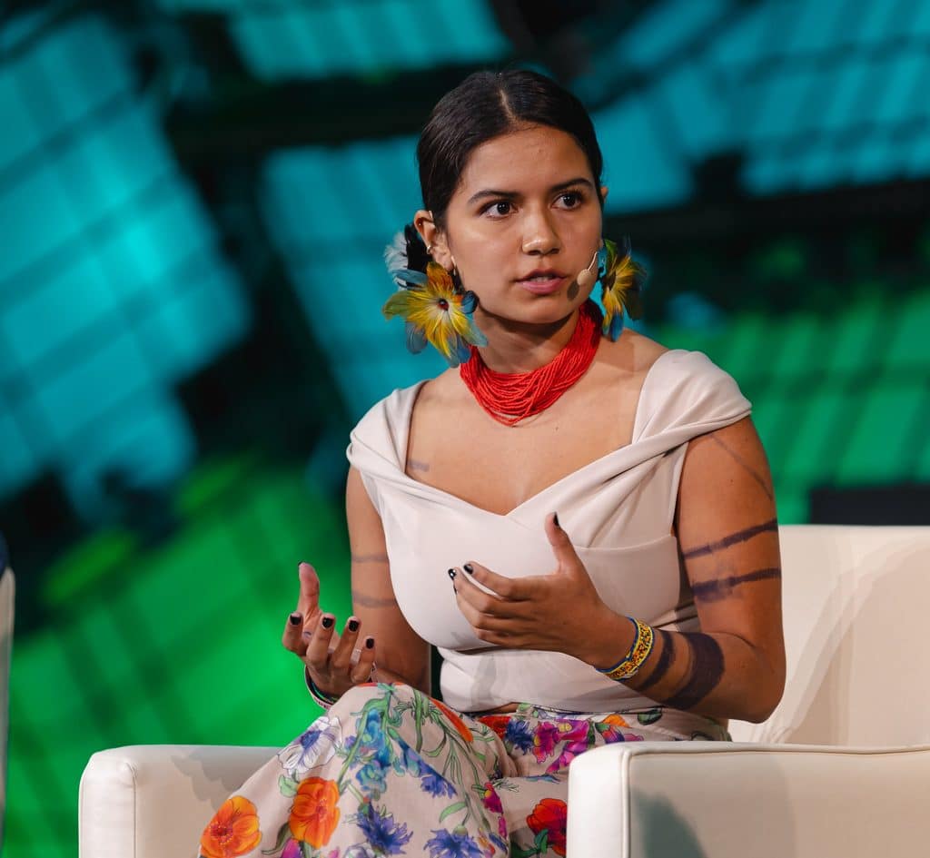 Helena Gualinga, Indigenous Youth Collective of Amazon Defenders; Center Stage; Riocentro; Web Summit Rio 2024