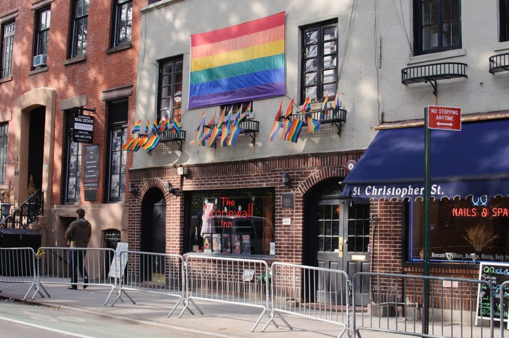 photo of the outside of the stonewall inn