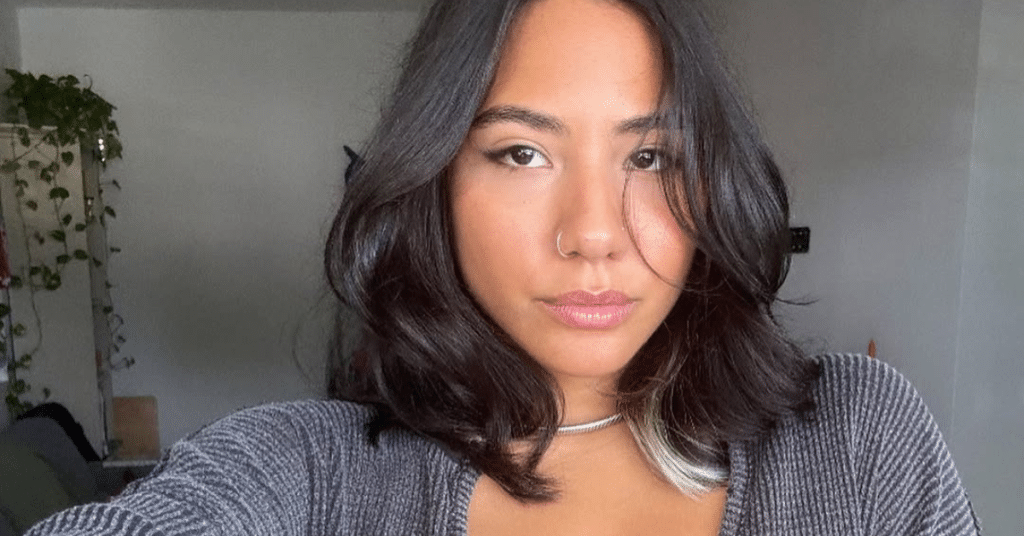 woman looking at camera