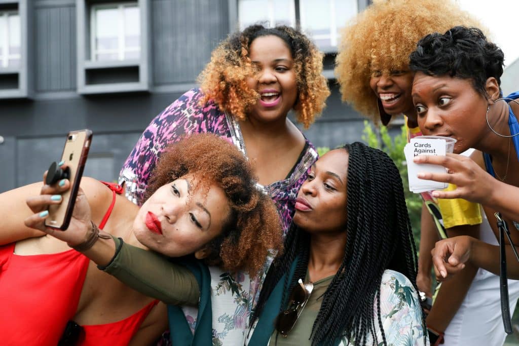 friends taking a selfie