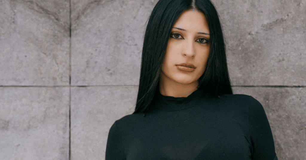 latina girl looking at the camera