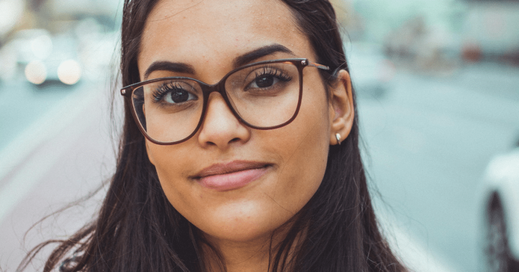 woman smiling at camera