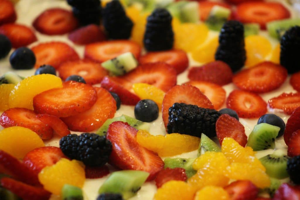 close up of fruit salad