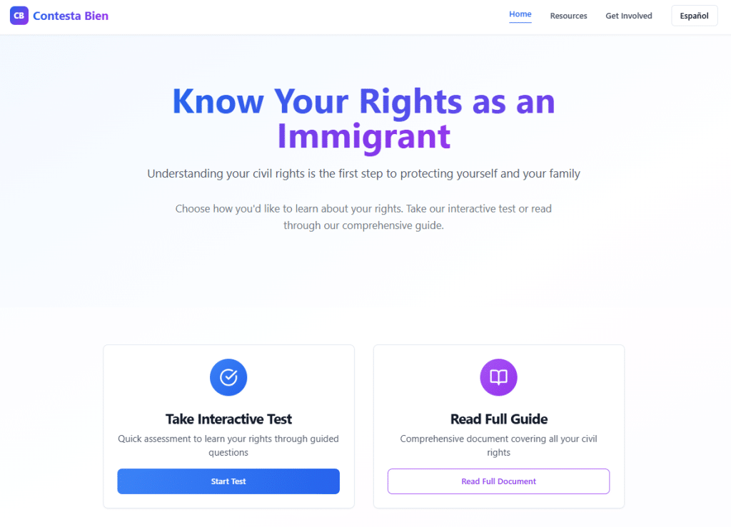 website homepage screenshot