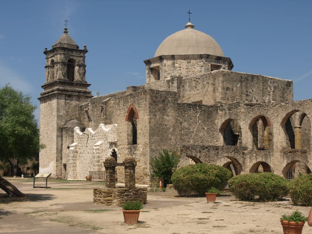 Mission San José y San Miguel de Aguayo, a historic Catholic mission in San Antonio, Texas, United States.