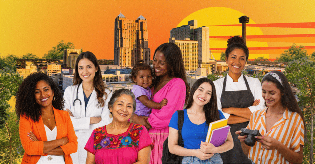 collage of latina women from all walks of life